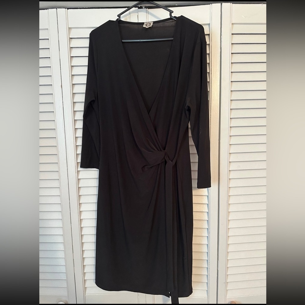 Anne Klein Black Wrap Dress